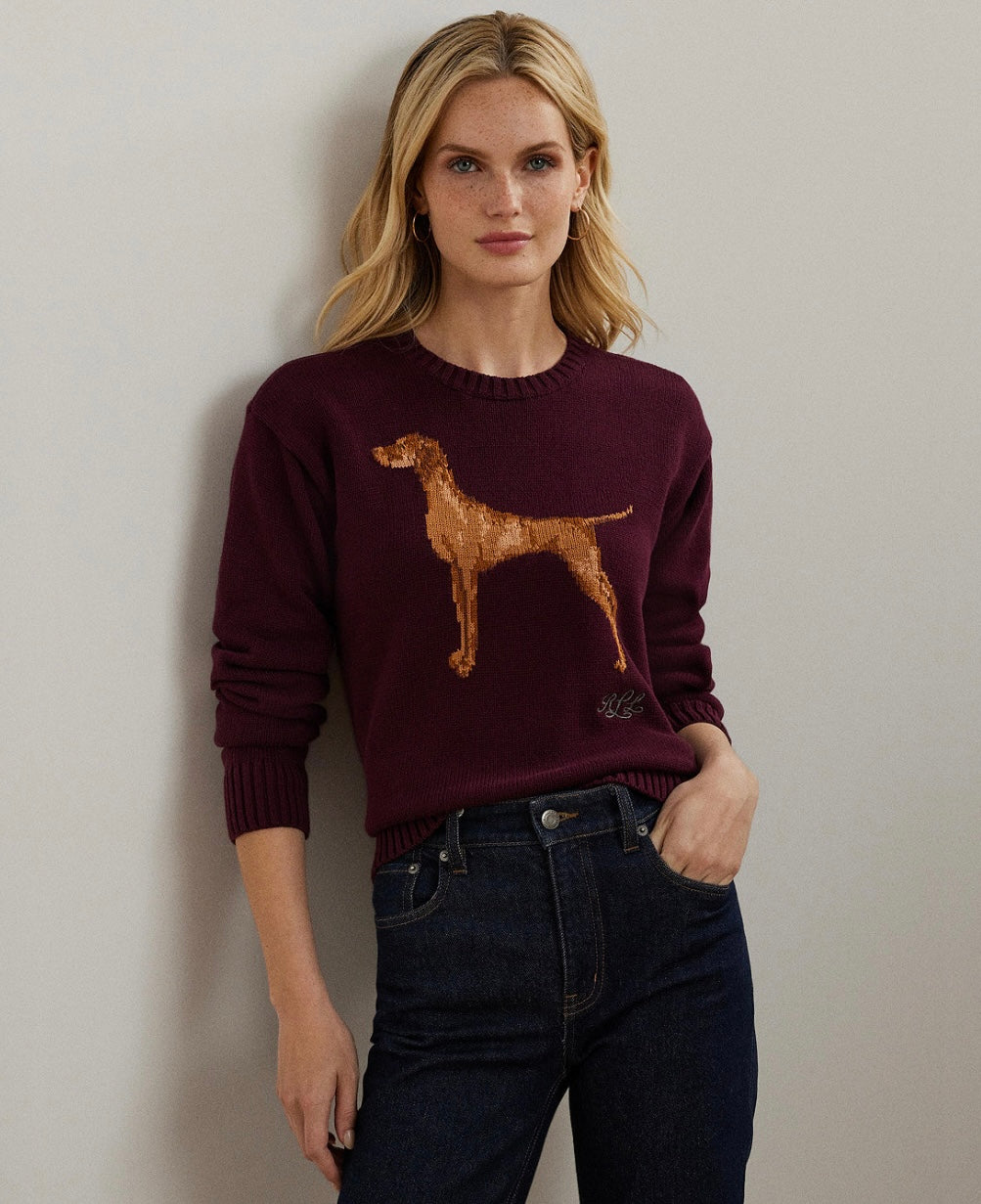 Ralph Lauren köpekli koton kazak