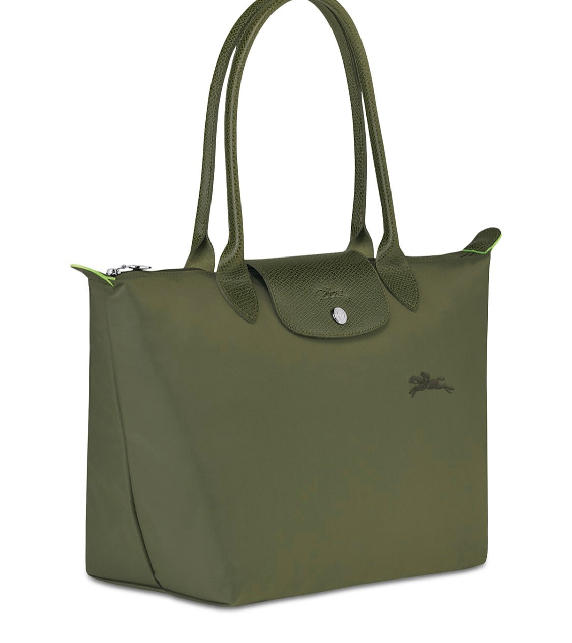 Le Pliage Green Medium Nylon Tote Bag/Forest color