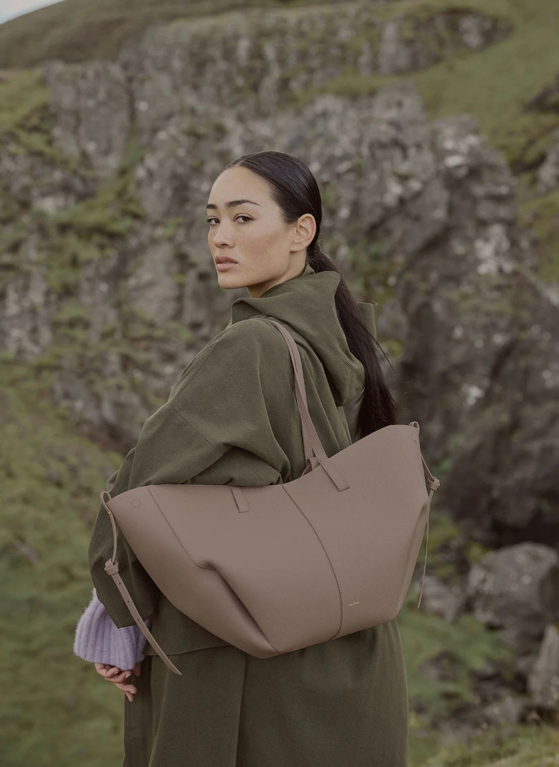 Polène Cyme EDITION TEXTURED TAUPE