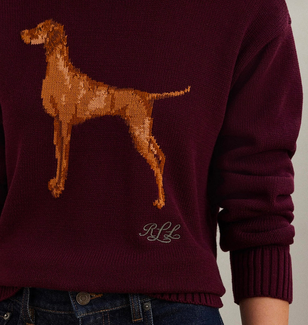 Ralph Lauren köpekli koton kazak