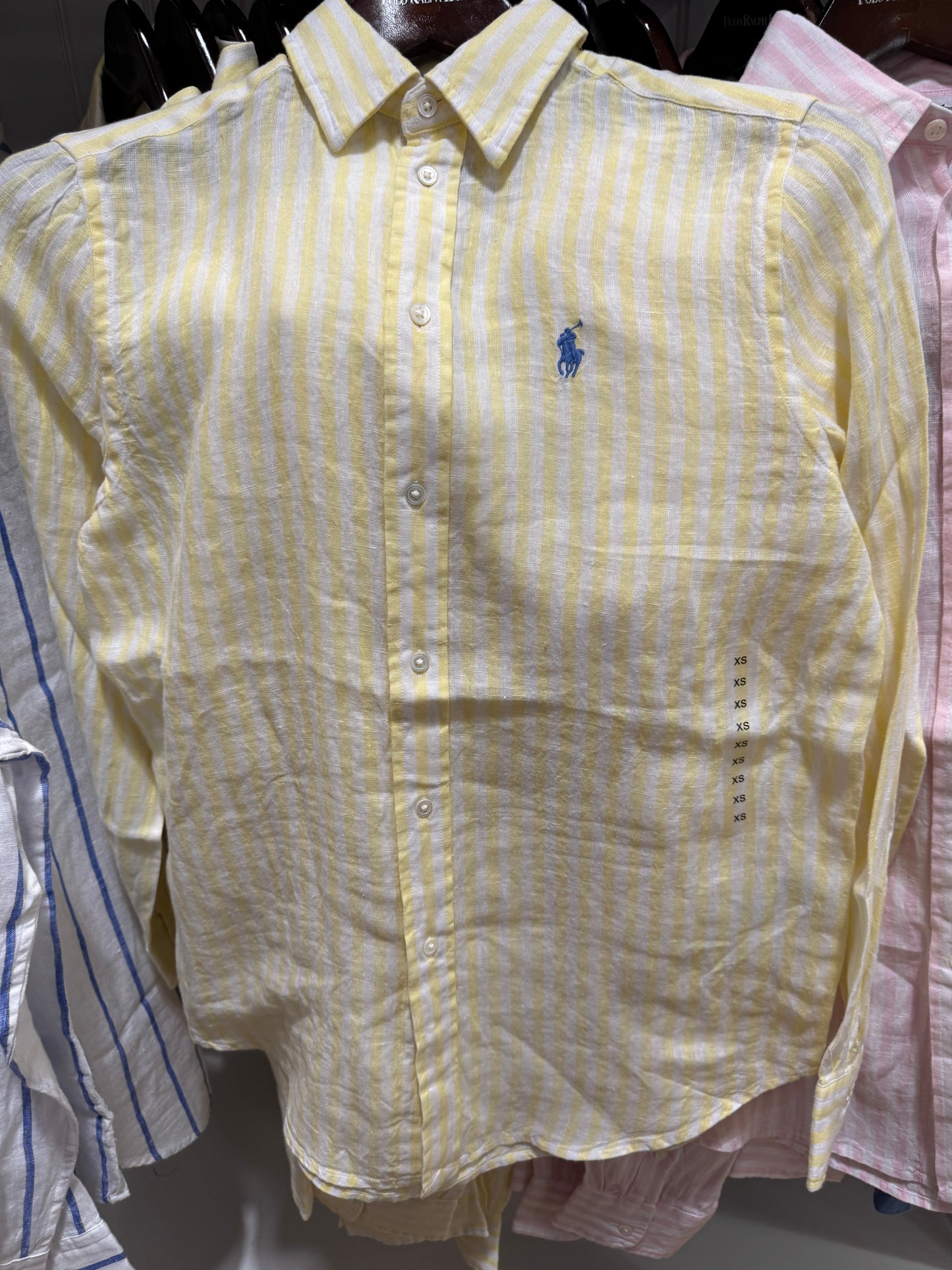 Ralph Lauren keten çizgili bayan gömlek