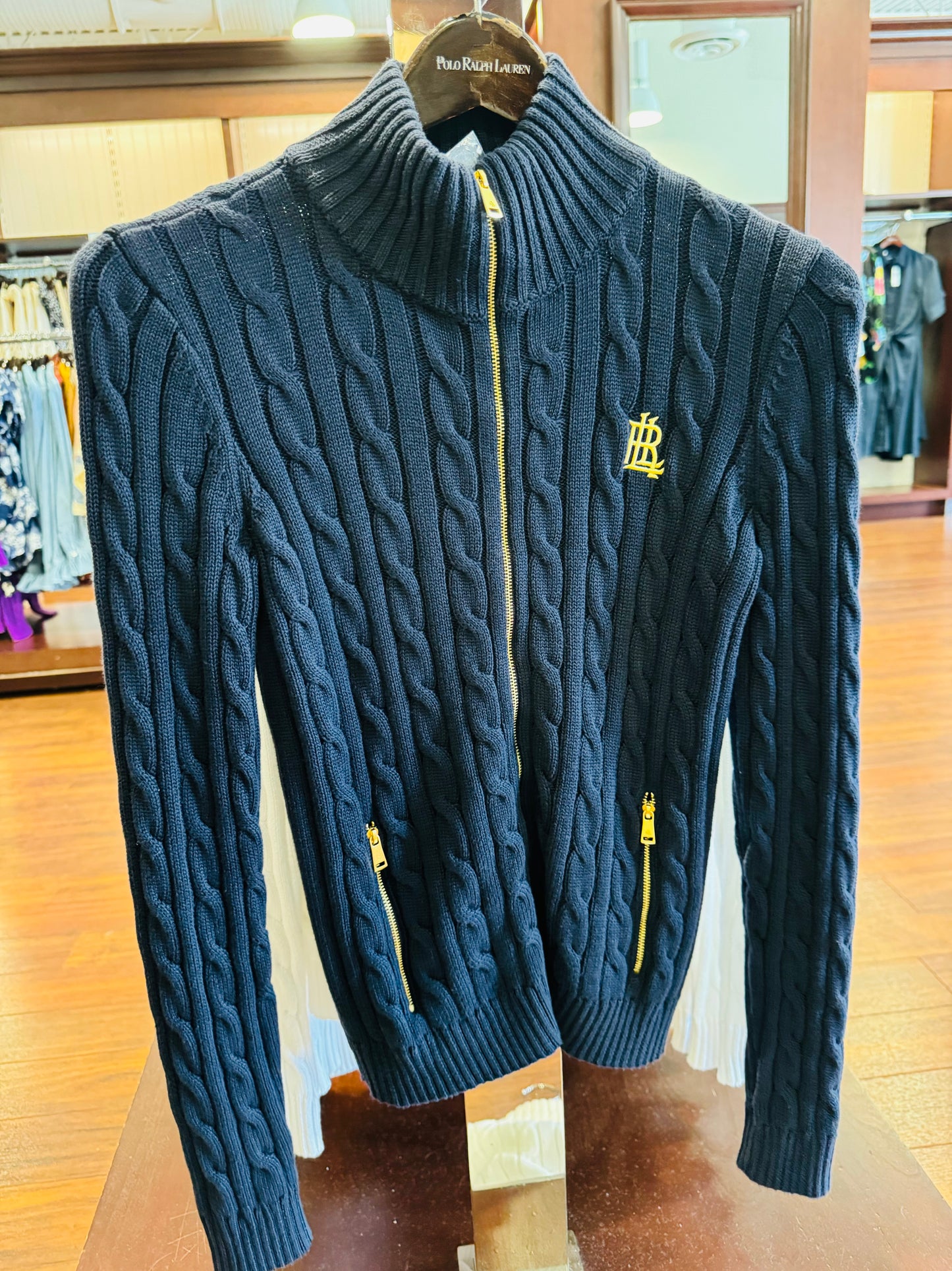 Ralph lauren fermuarli koton hırka