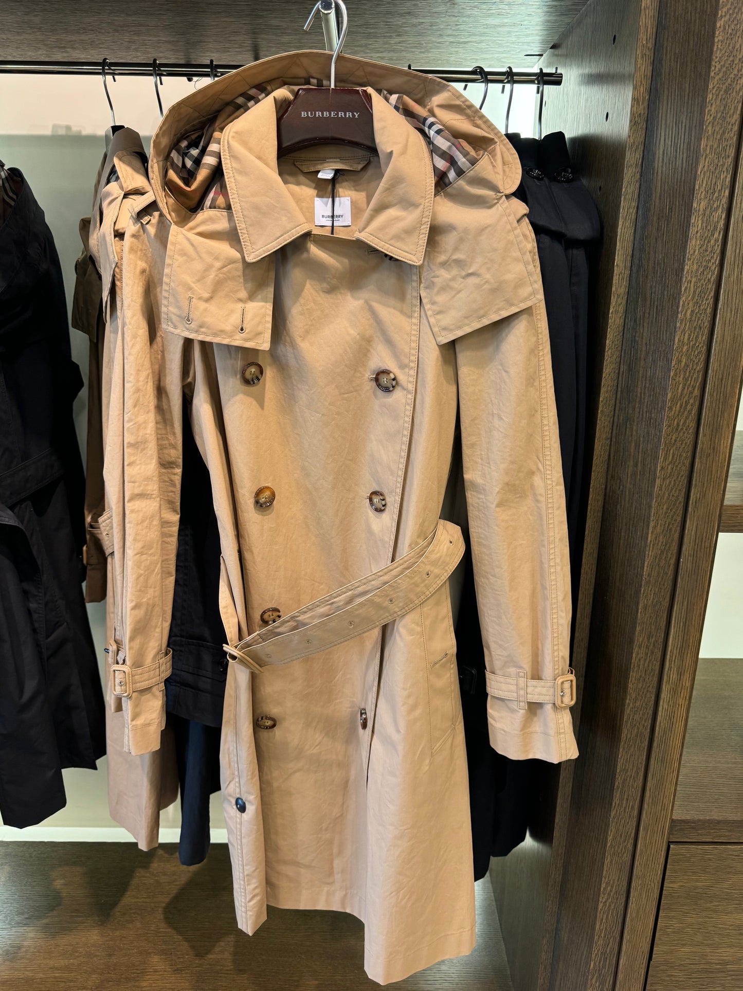 Kapüşonlu Bayan Trench Coat