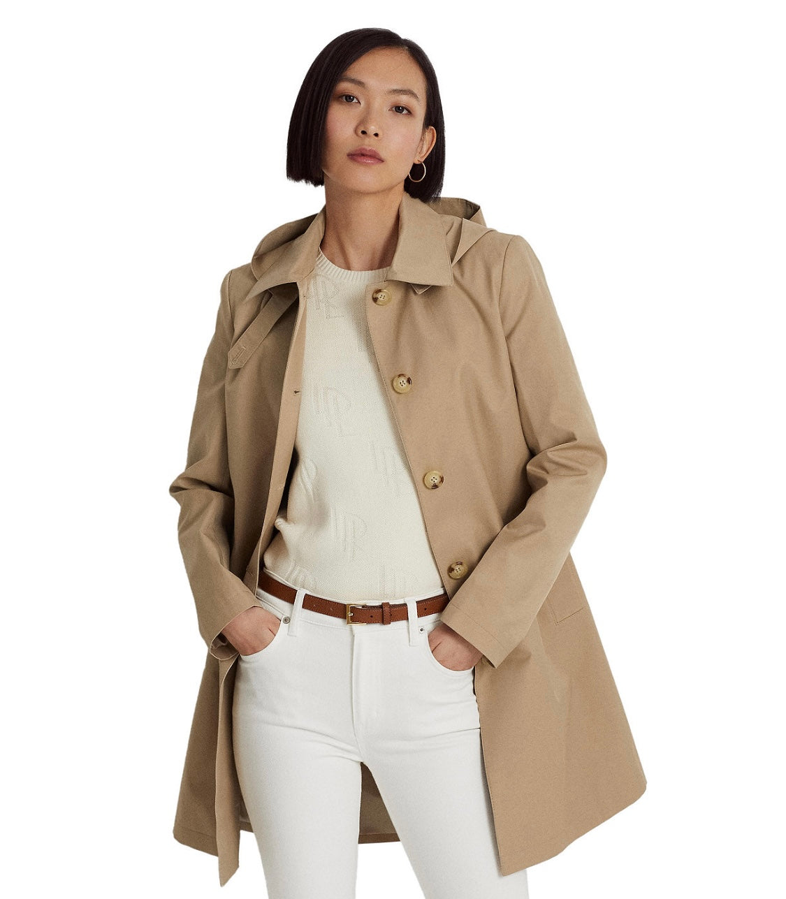 Ralph Lauren kapüşonlu trench coat