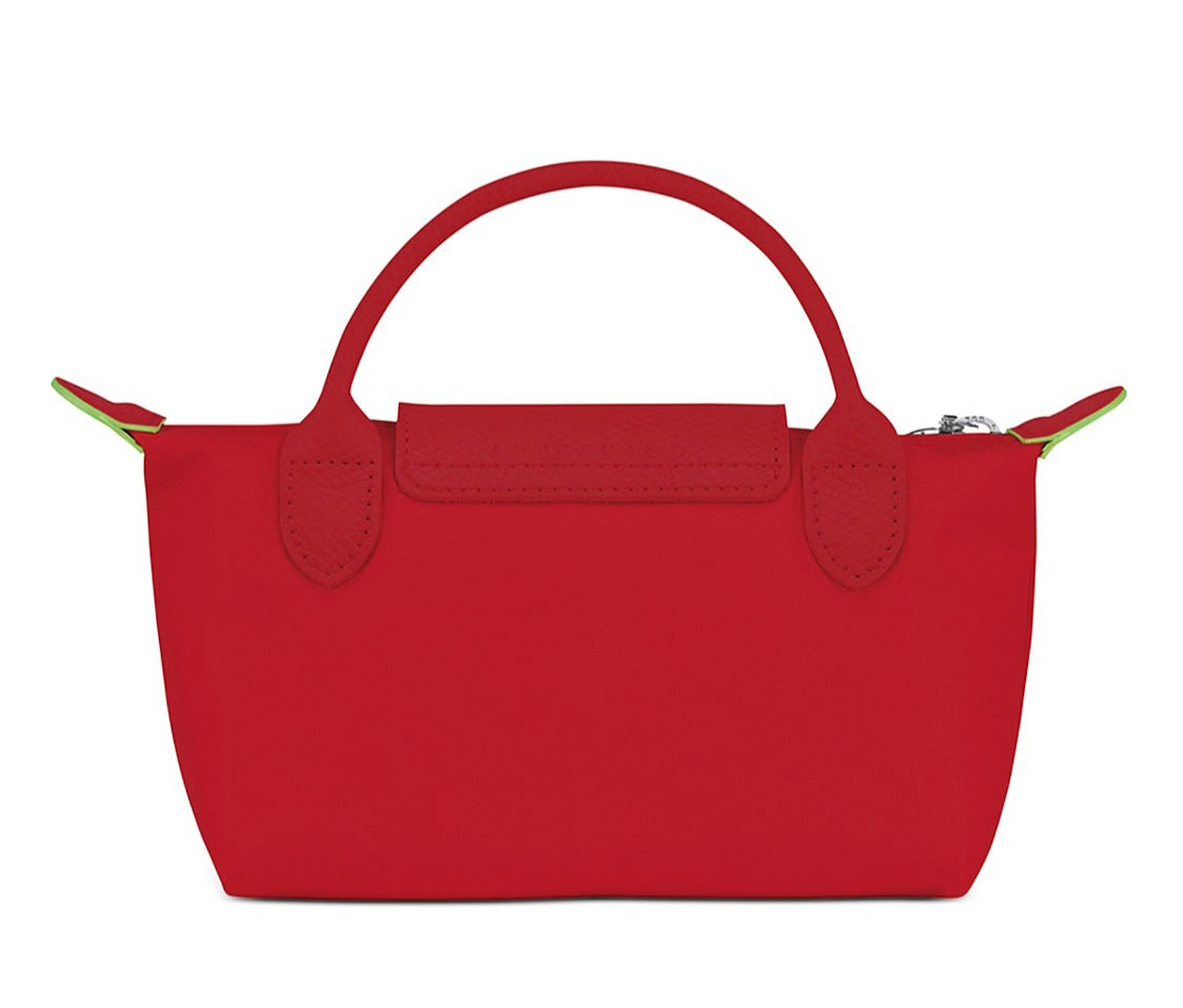 Le Pliage Green Mini Pouch Tomato/Silver