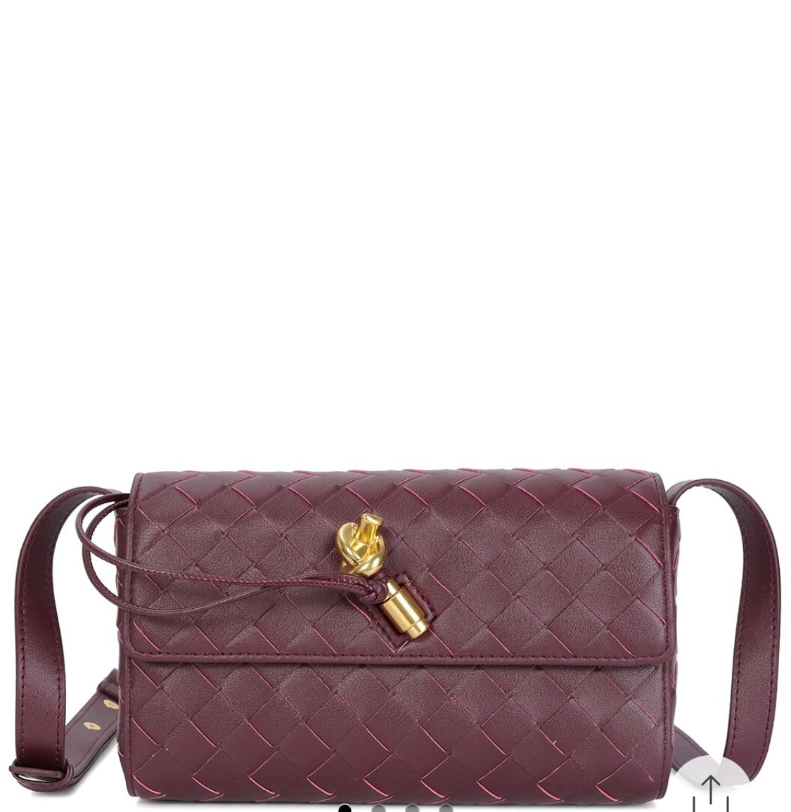 Hand woven Leather shoulder bag
