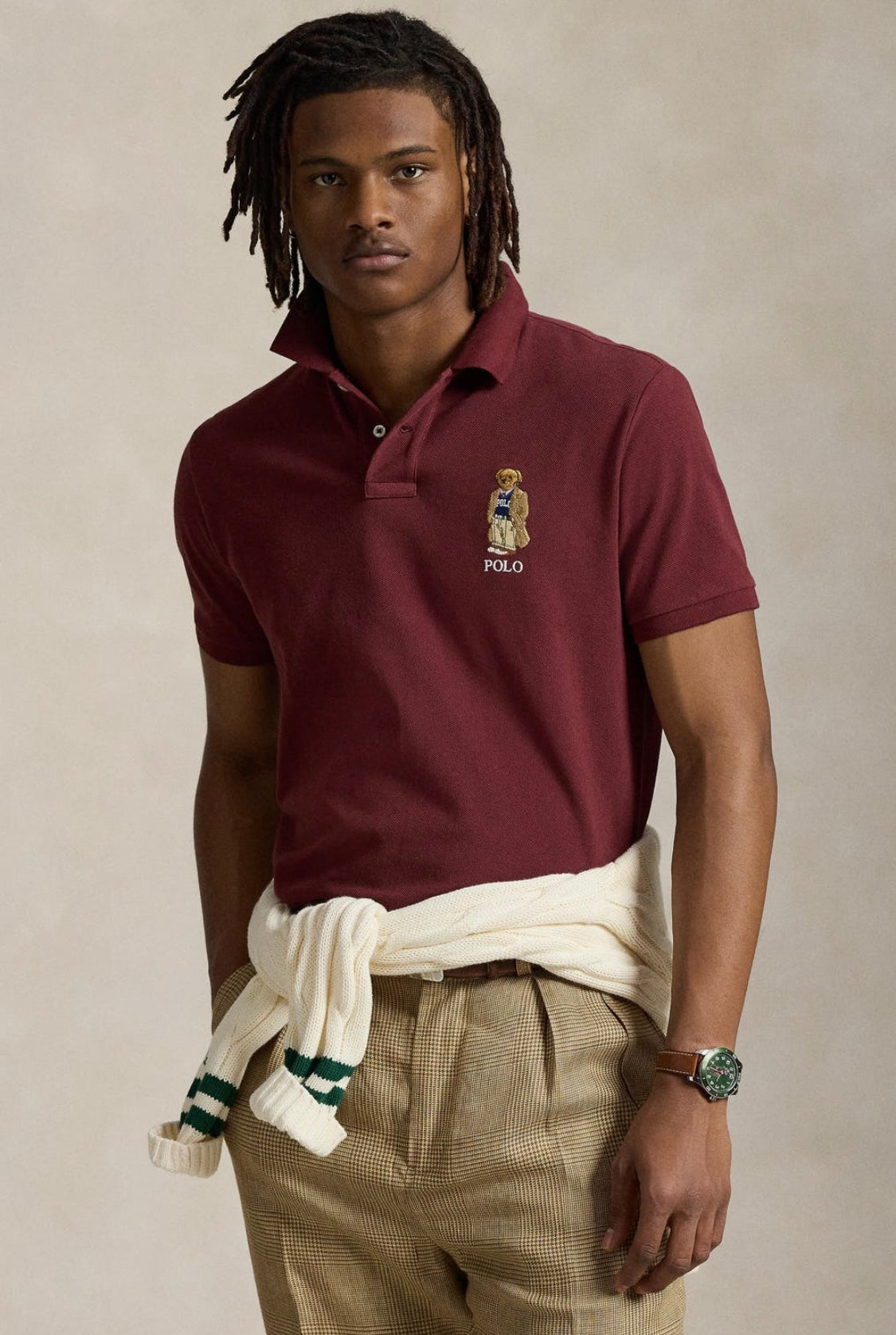 Ayıcıklı polo yaka Erkek Tshirt