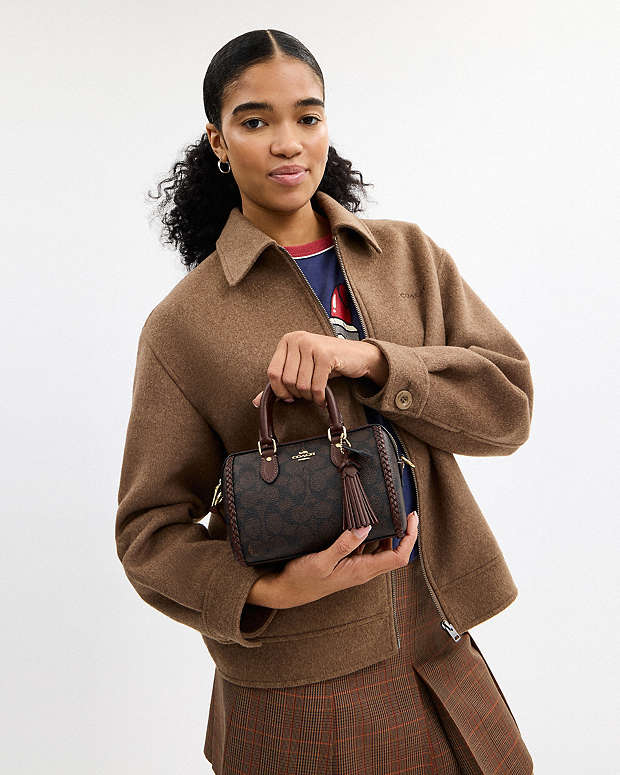 Mini Rowan Crossbody Bag In Signature Canvas