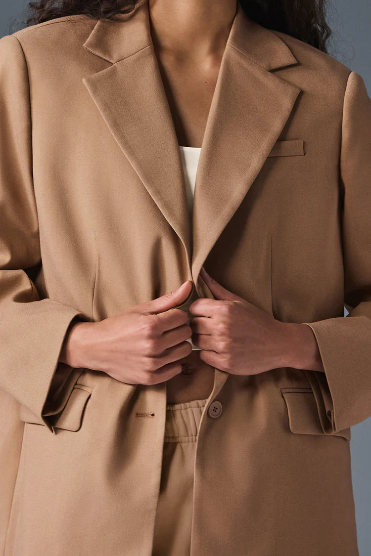 First-Class Blazer Toasted Almond