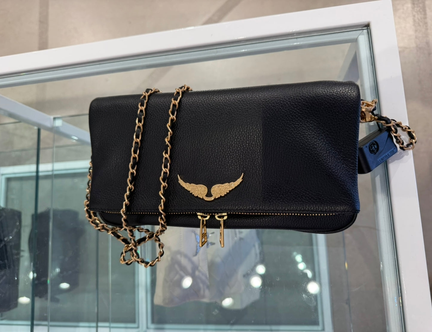 Zadig & Voltaire Rock Leather Shoulder Bag/ Gold Color