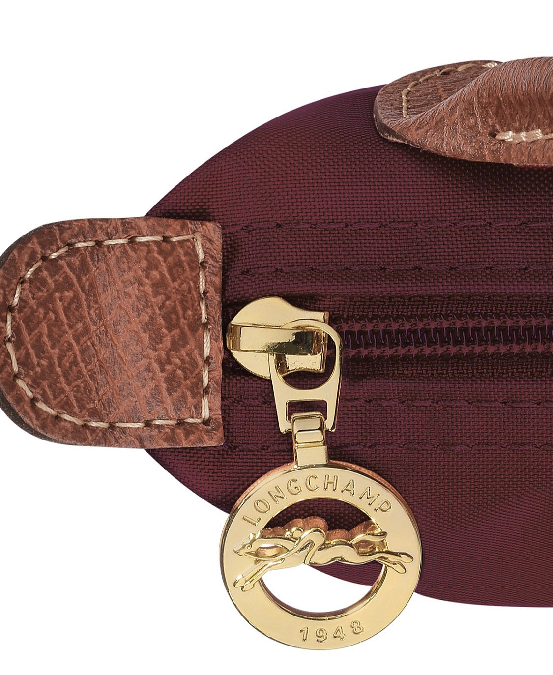 Le Pliage Mini Pouch/Burgundy-Gold