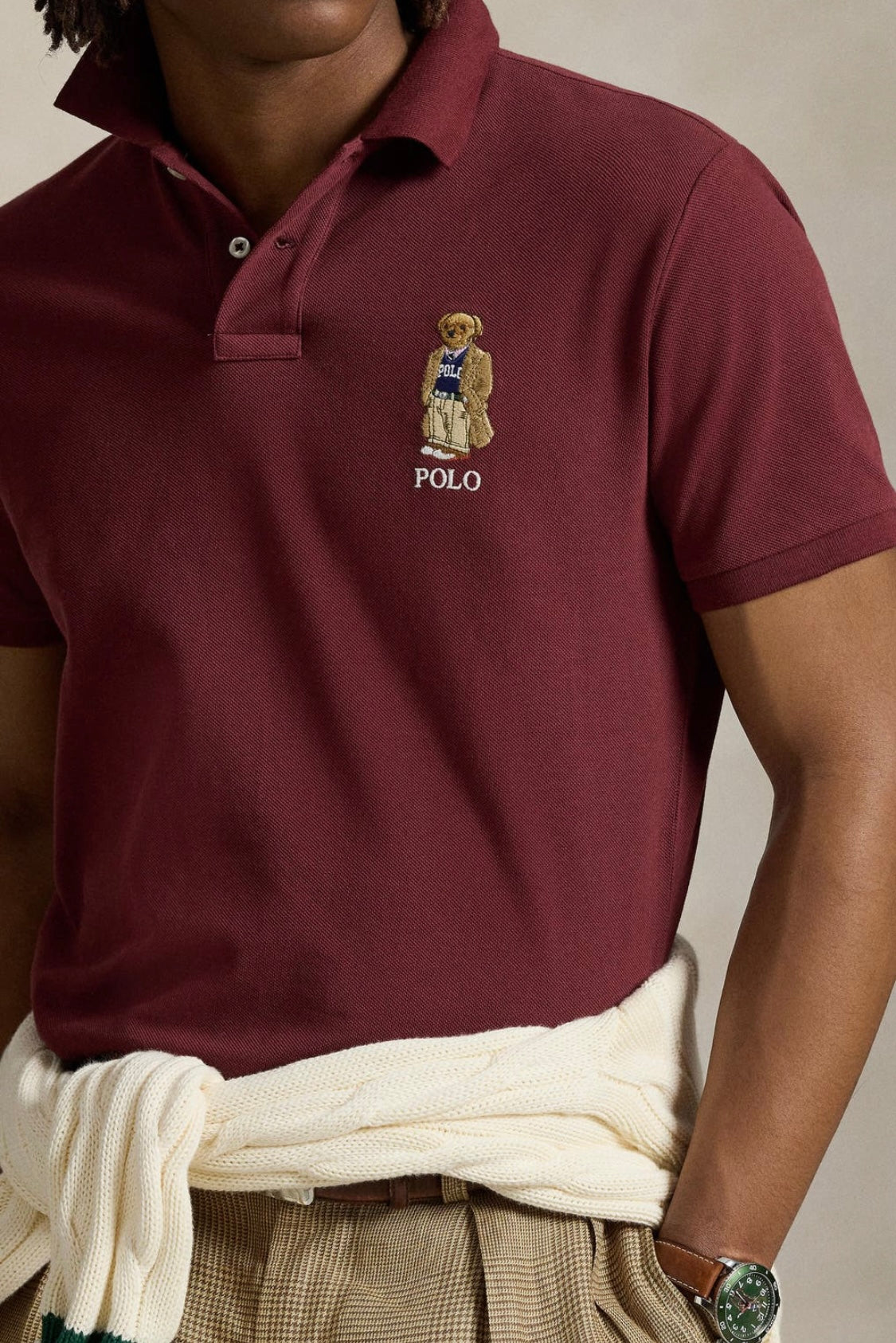 Ayıcıklı polo yaka Erkek Tshirt
