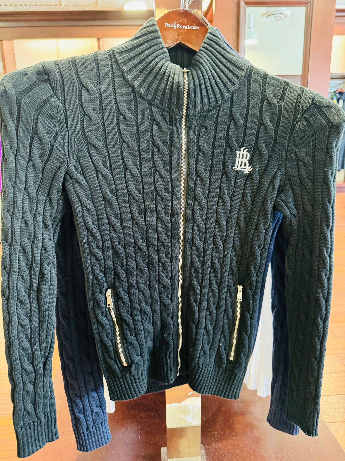 Ralph lauren fermuarli koton hırka