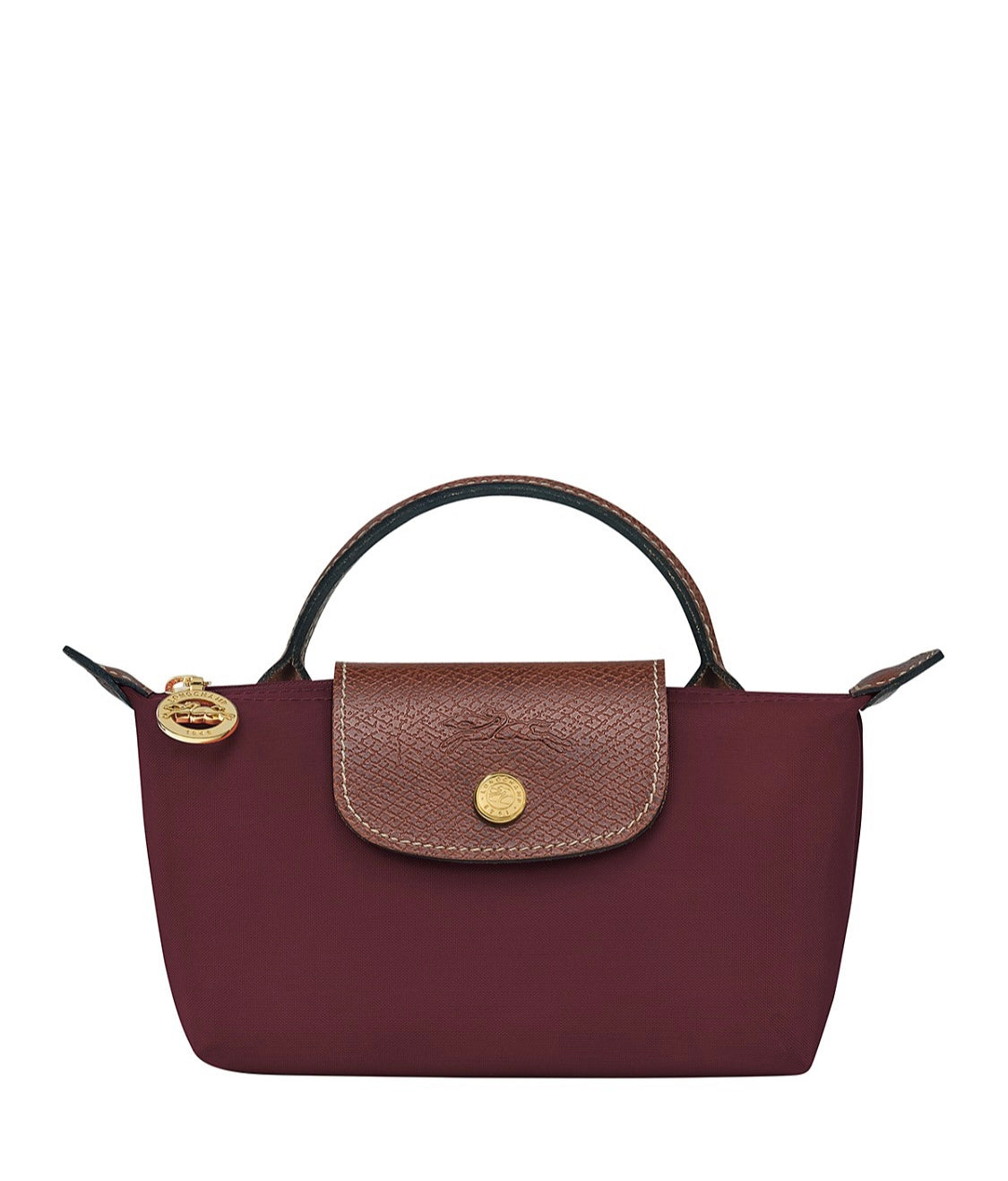 Le Pliage Mini Pouch/Burgundy-Gold