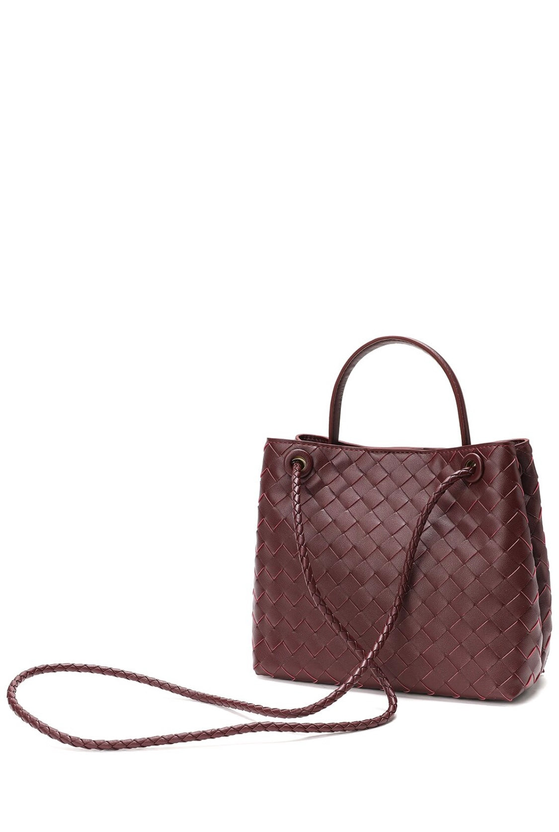 Top handle woven/Bordo