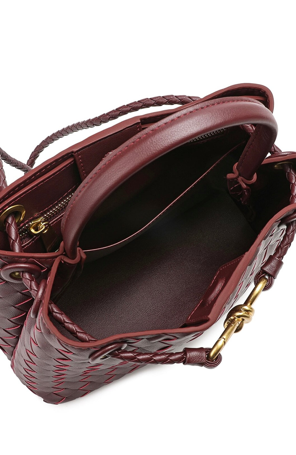 Top handle woven/Bordo