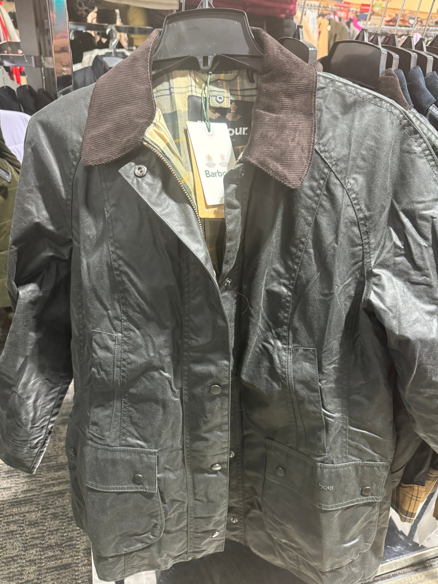 Barbour Beadnell Wax Jacket Sage