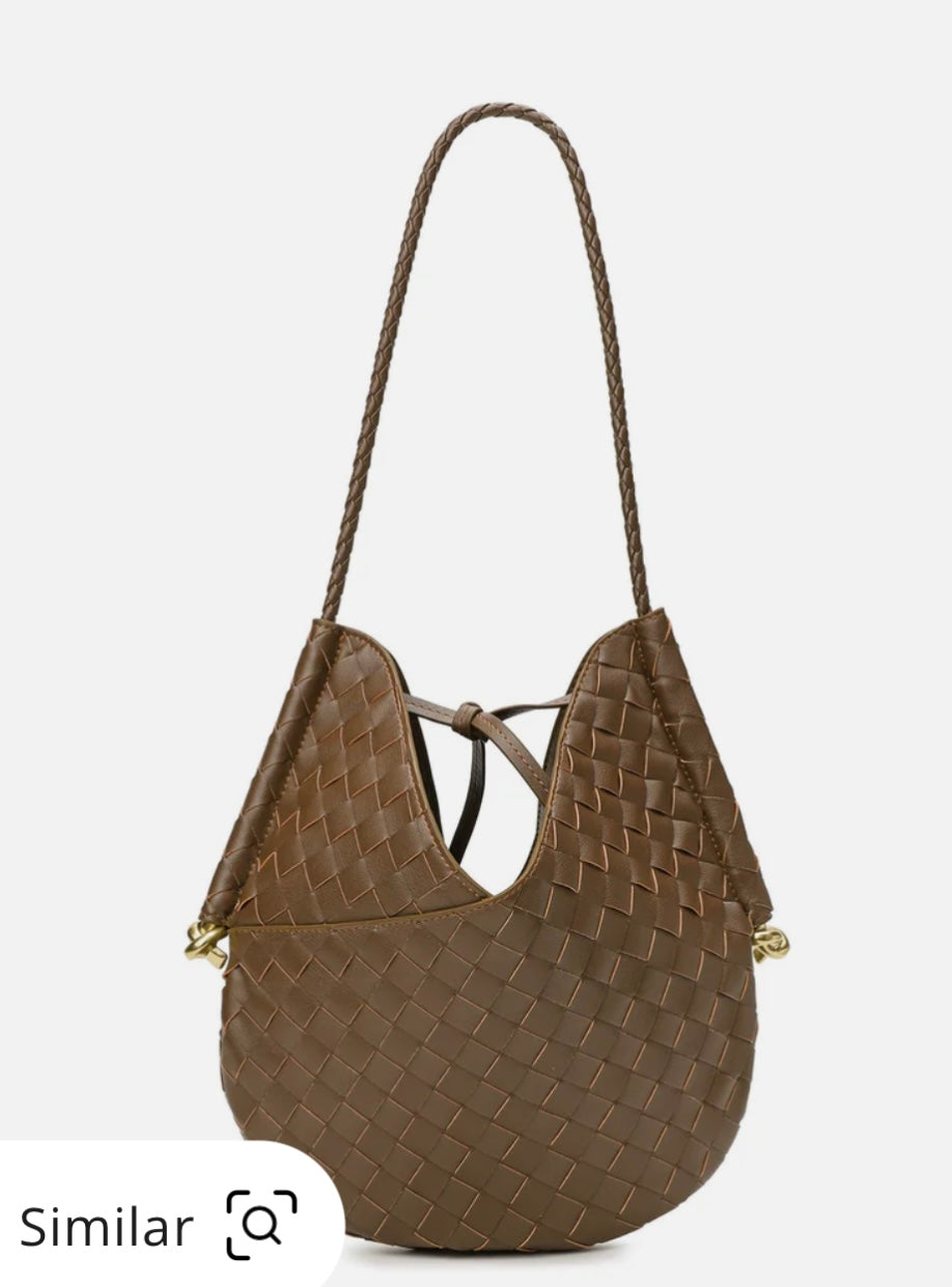 Tiffany & Fred Woven Leather Hobo/Shoulder Bag