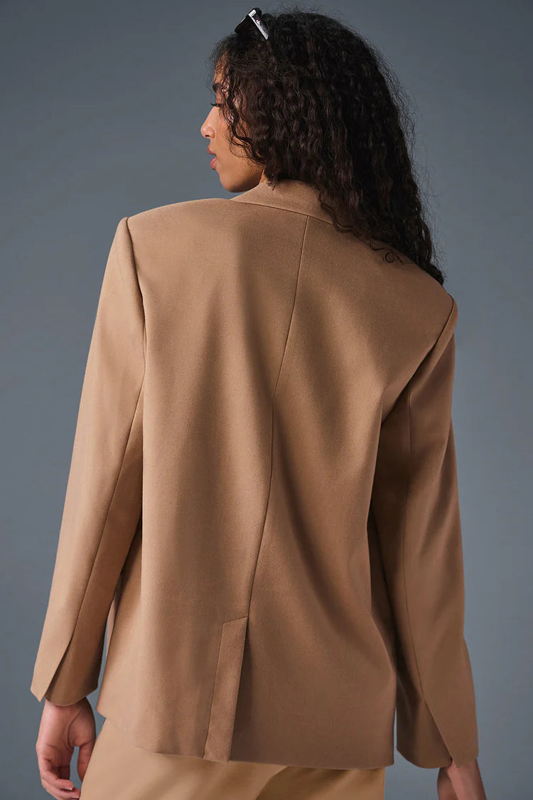 First-Class Blazer Toasted Almond