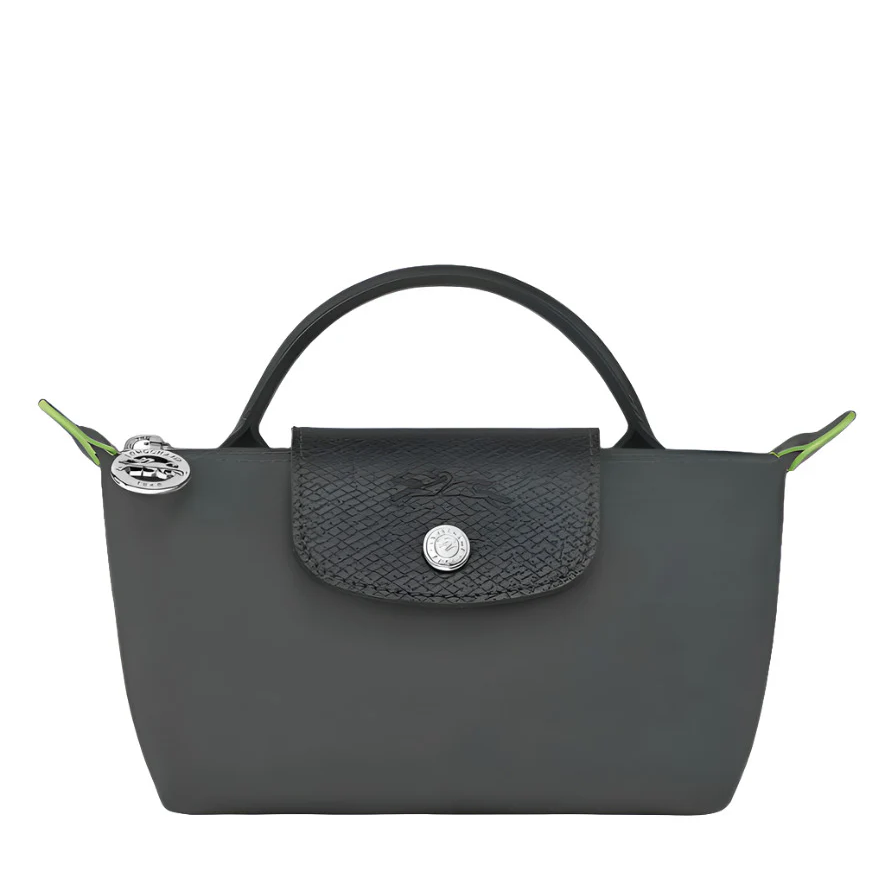 Le Pliage Green Mini Pouch Graphite/Silver