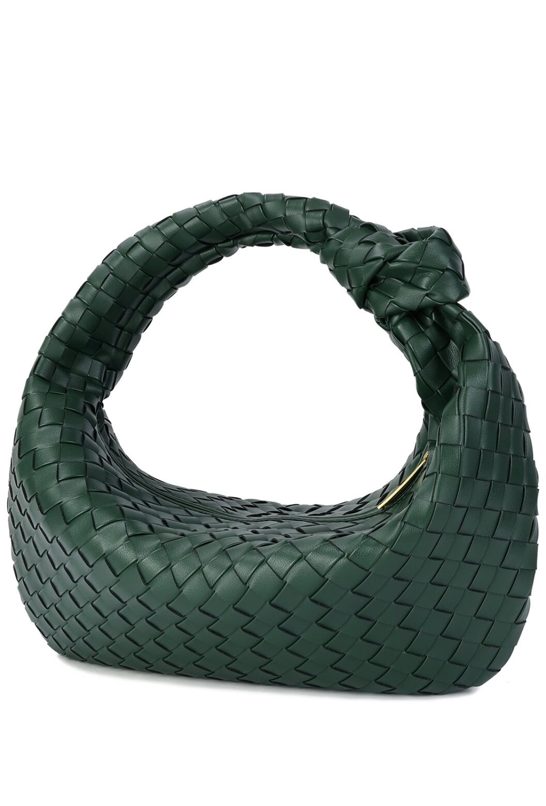 Large hand woven leather pouch