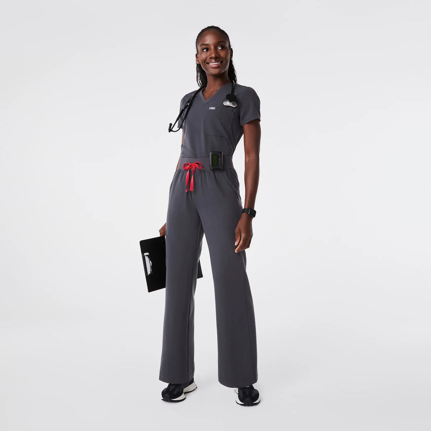 FIGS High Waisted Isabel Wide Leg Scrub Pants