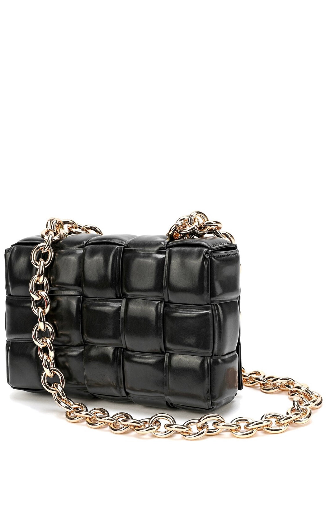 Smooth puffer shoulder bag