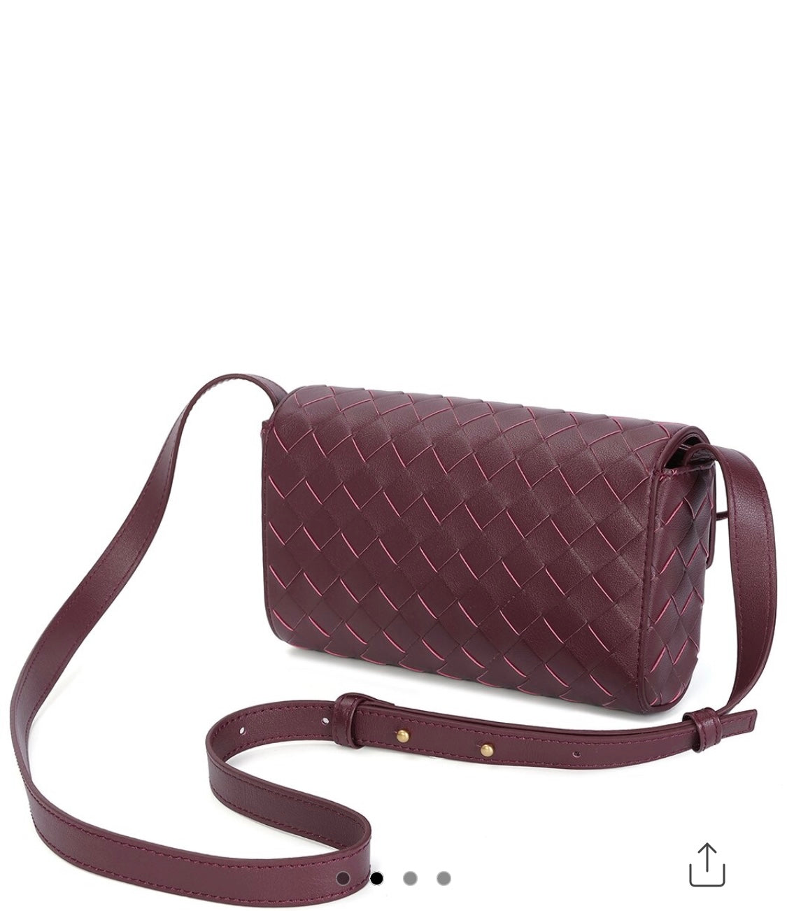 Hand woven Leather shoulder bag