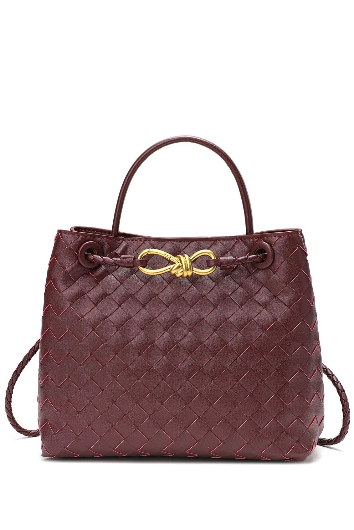 Top handle woven/Bordo