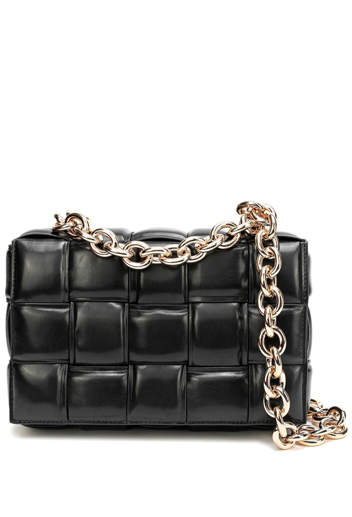 Smooth puffer shoulder bag