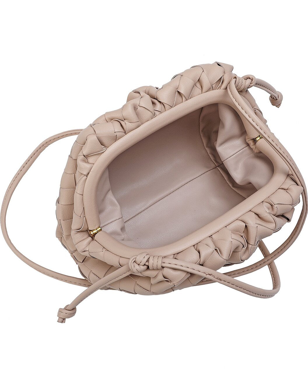 Woven Leather Crossbody Pouch
