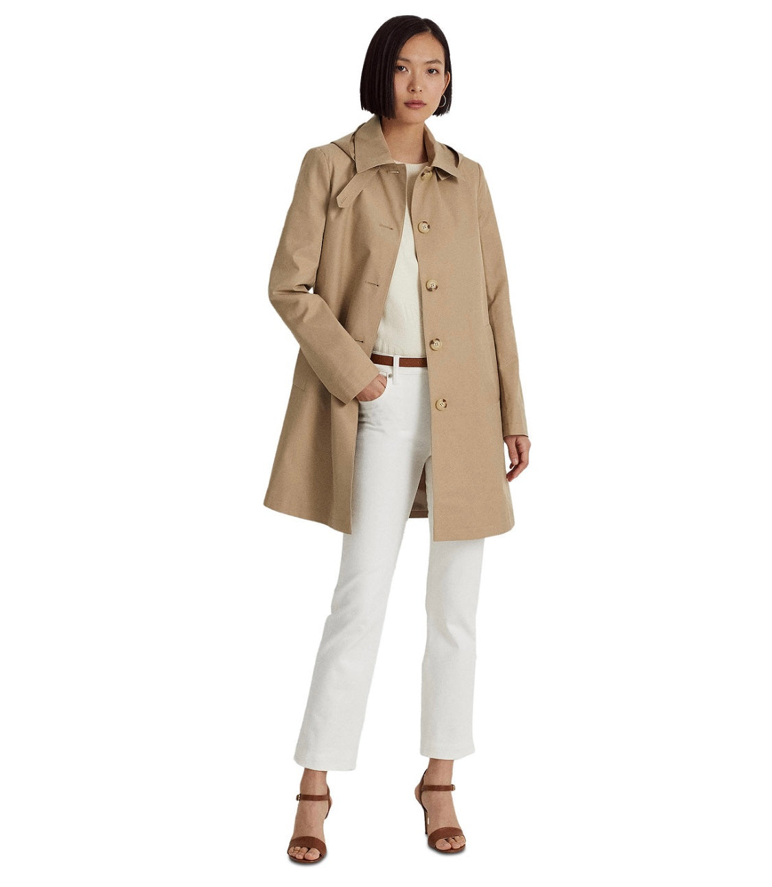 Ralph Lauren kapüşonlu trench coat