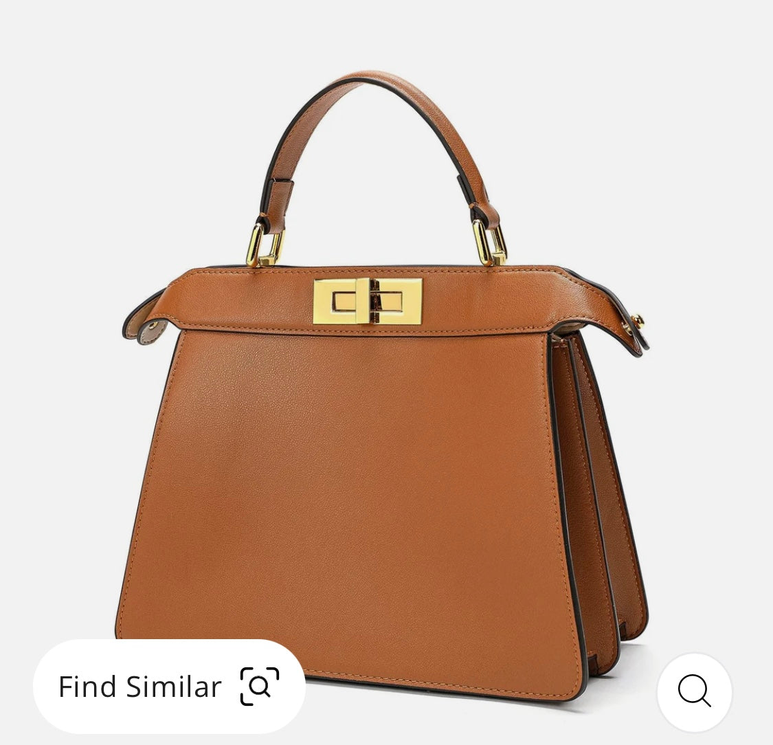 Smooth Nappa Leather Satchel/ Shoulder Bag