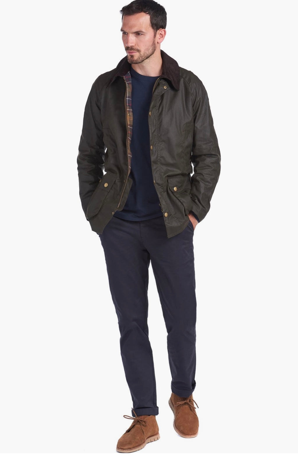 Men Ashby waxed Jacket /Olive color