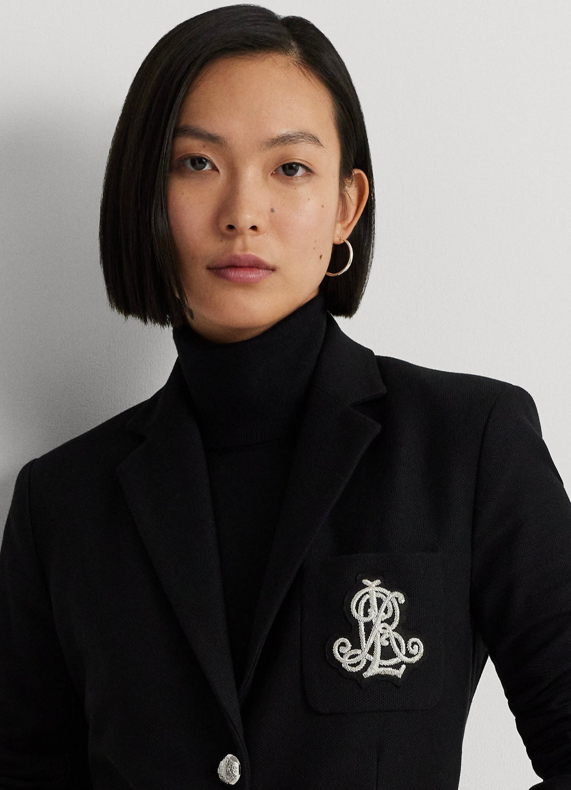 Ralph Lauren Siyah blazer ceket siyah/gümüş detaylı