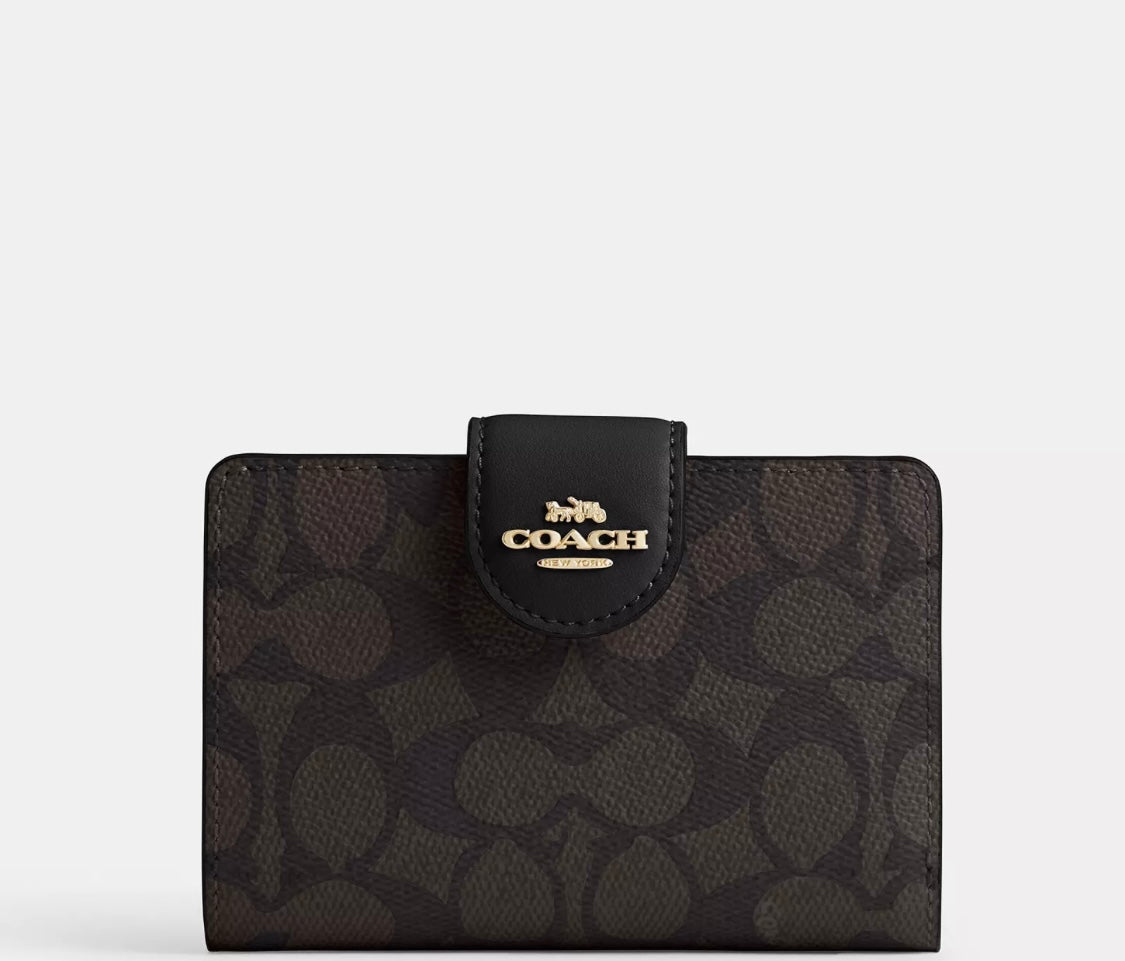 Medium Corner Zip Wallet In Signature Canvas Orta boy cüzdan RENKLER➡️