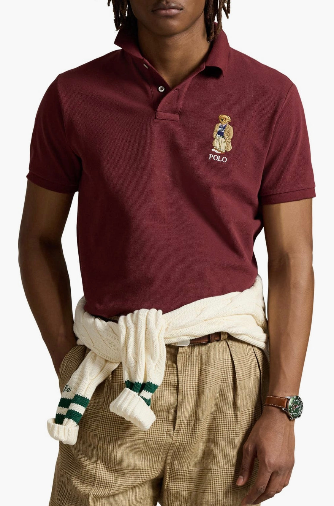 Ayıcıklı polo yaka Erkek Tshirt