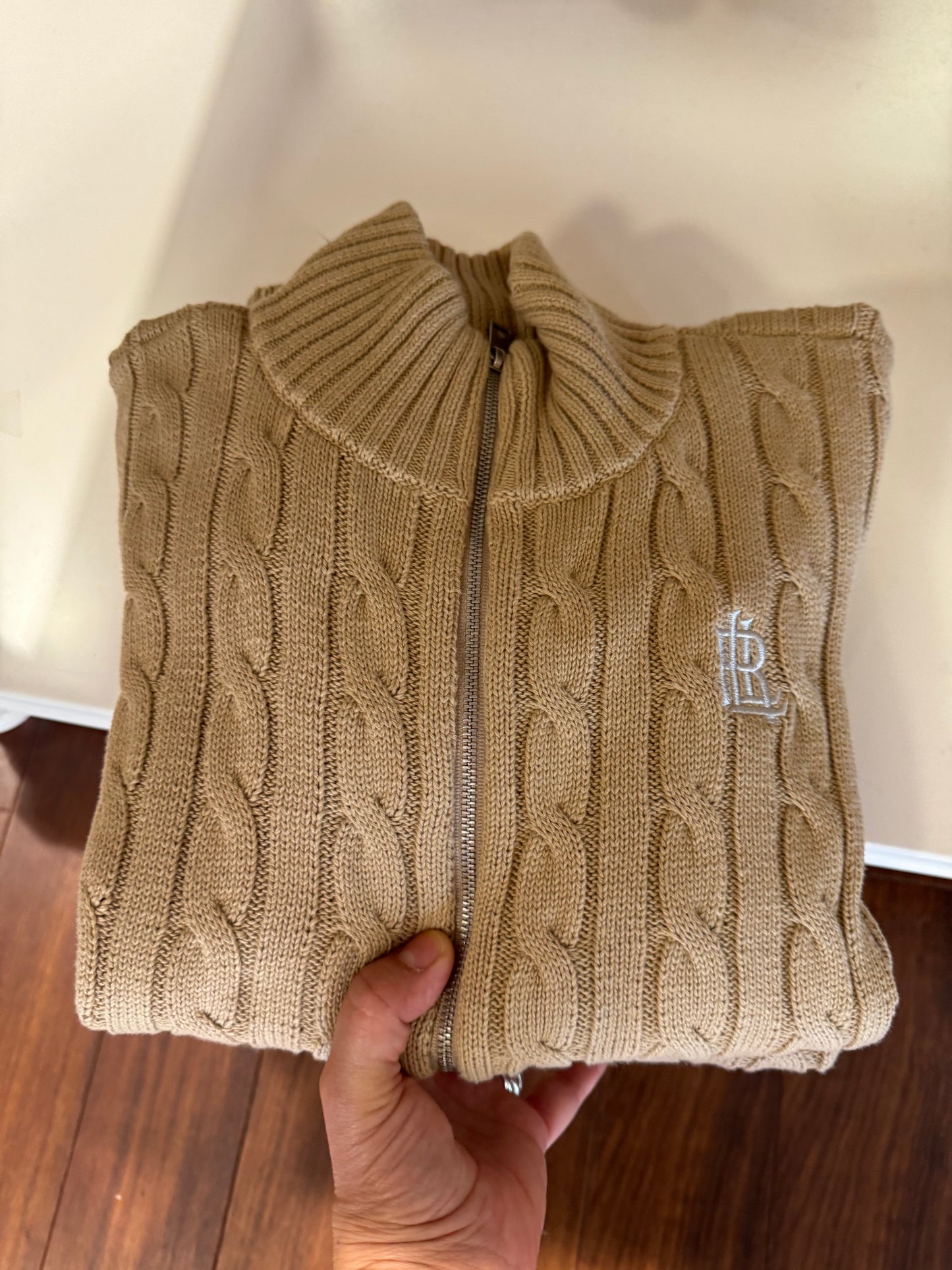 Ralph lauren fermuarli koton hırka