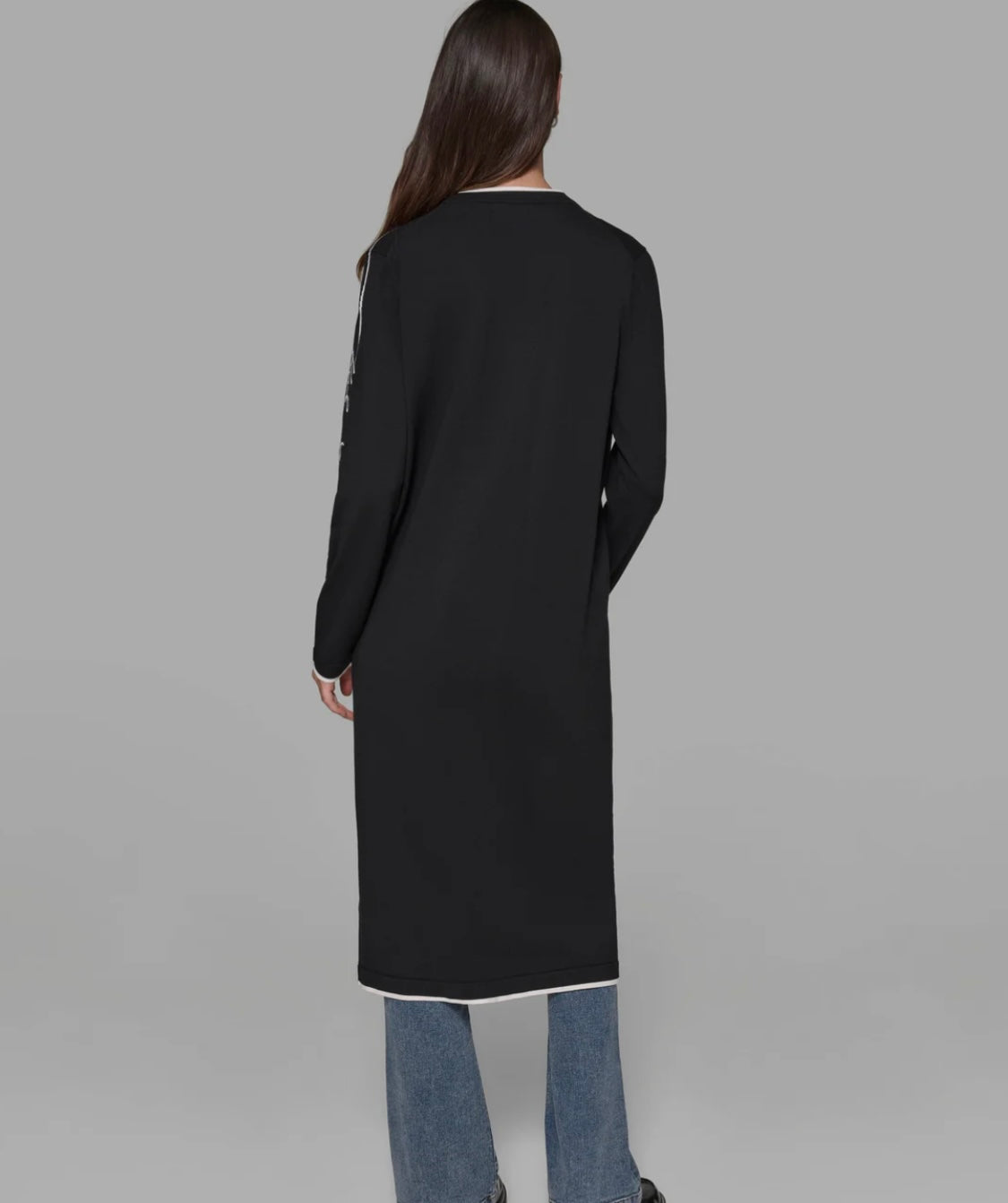 KARL SIGNATURE DUSTER CARDIGAN