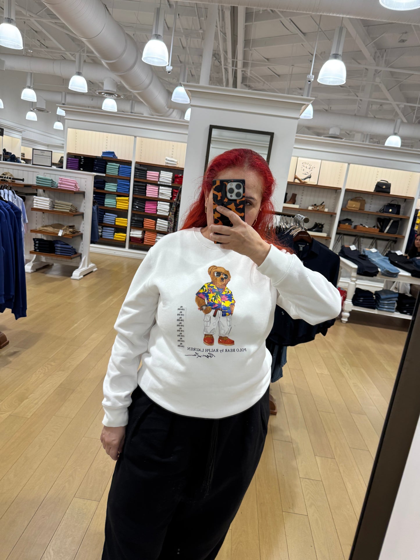 Genç bölümü ayıcıklı sweatshirt