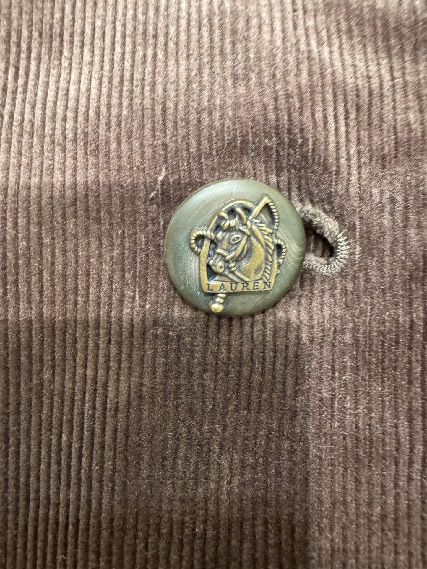 Ralph Lauren fitilli kadife blazer