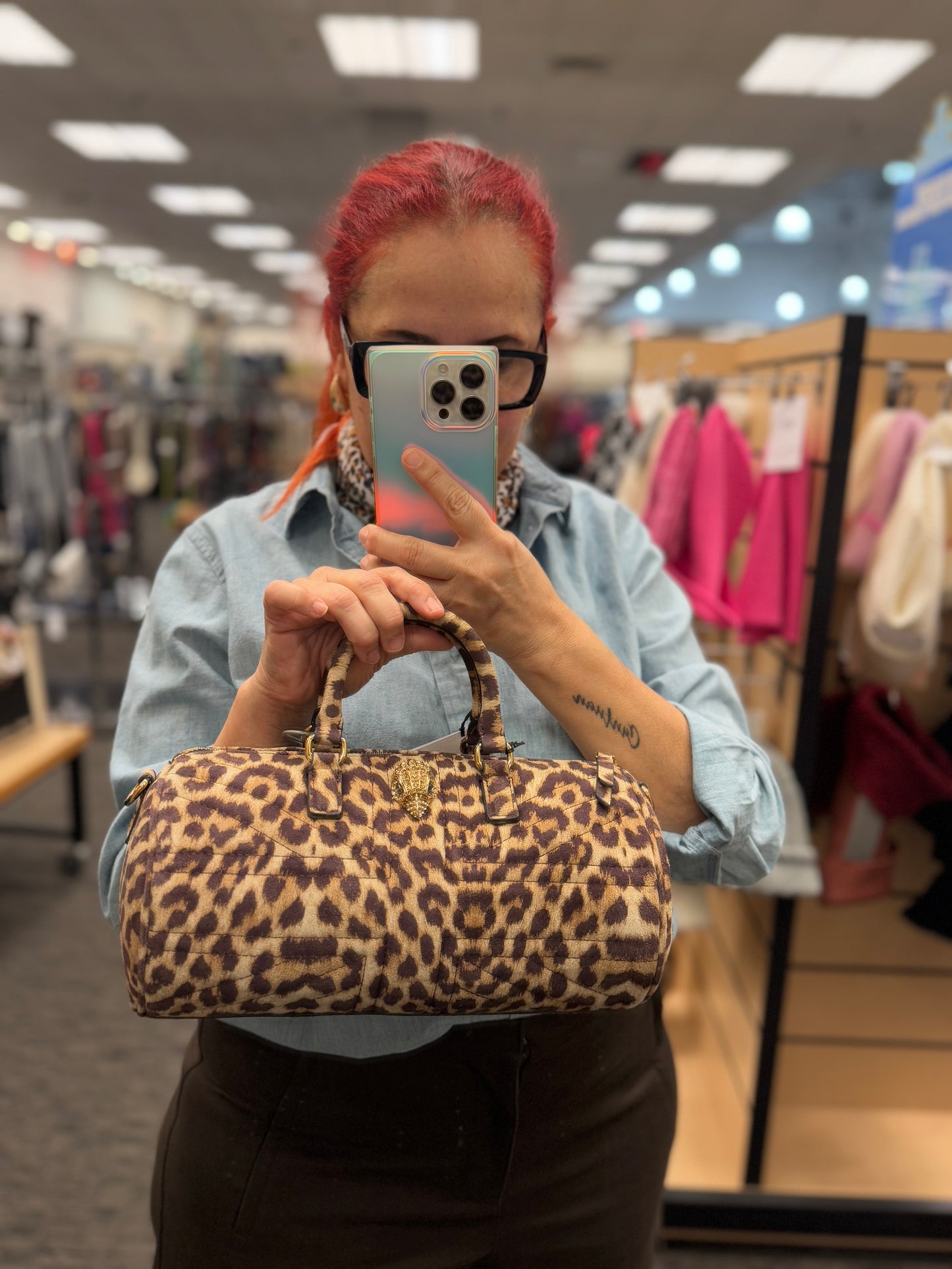Leopar Barrel crossbody bag