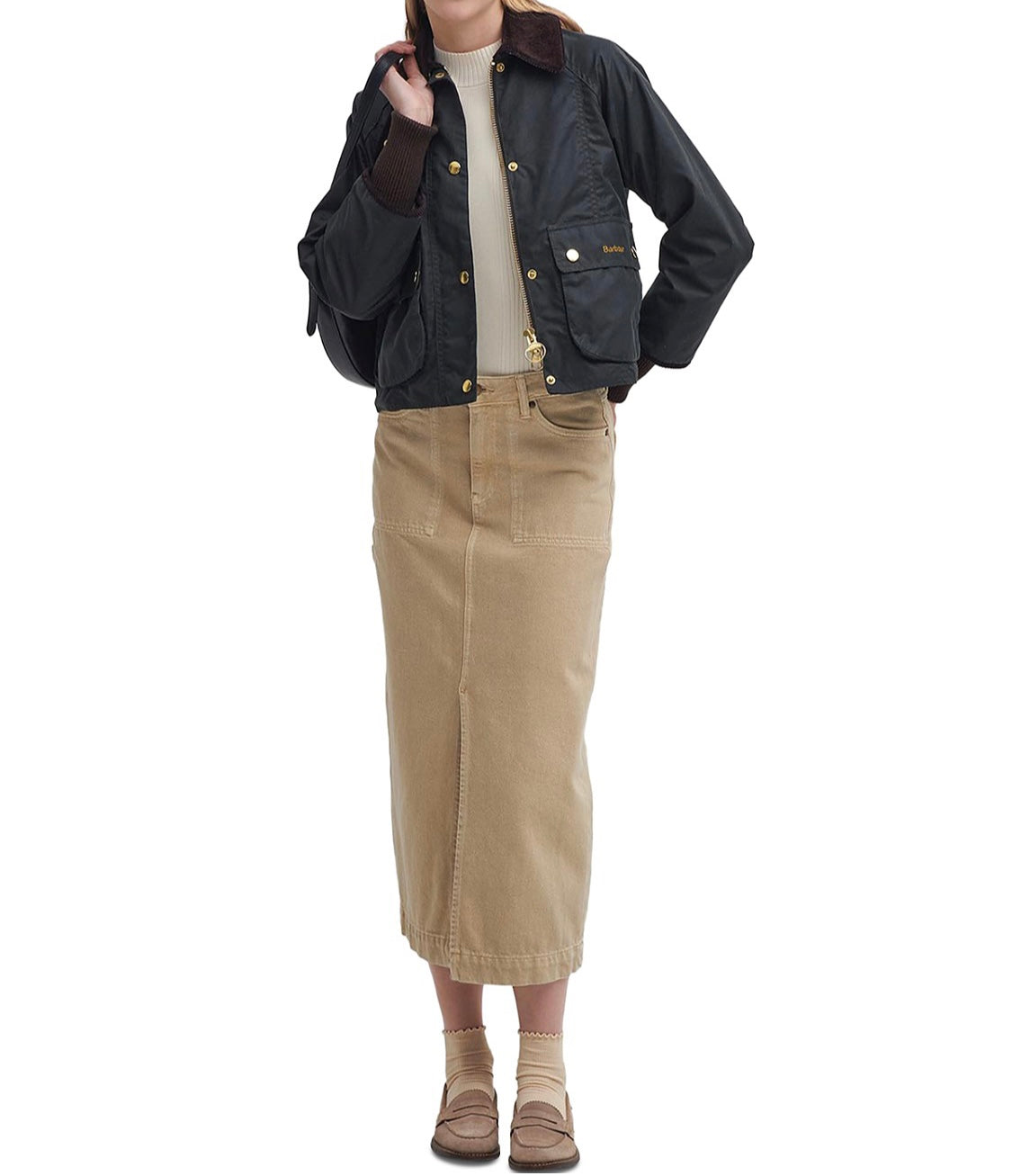 Beadnell Crop waxed cotton Jacket