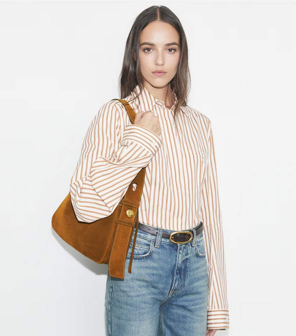 ROMY SUEDE SHOULDER BAG