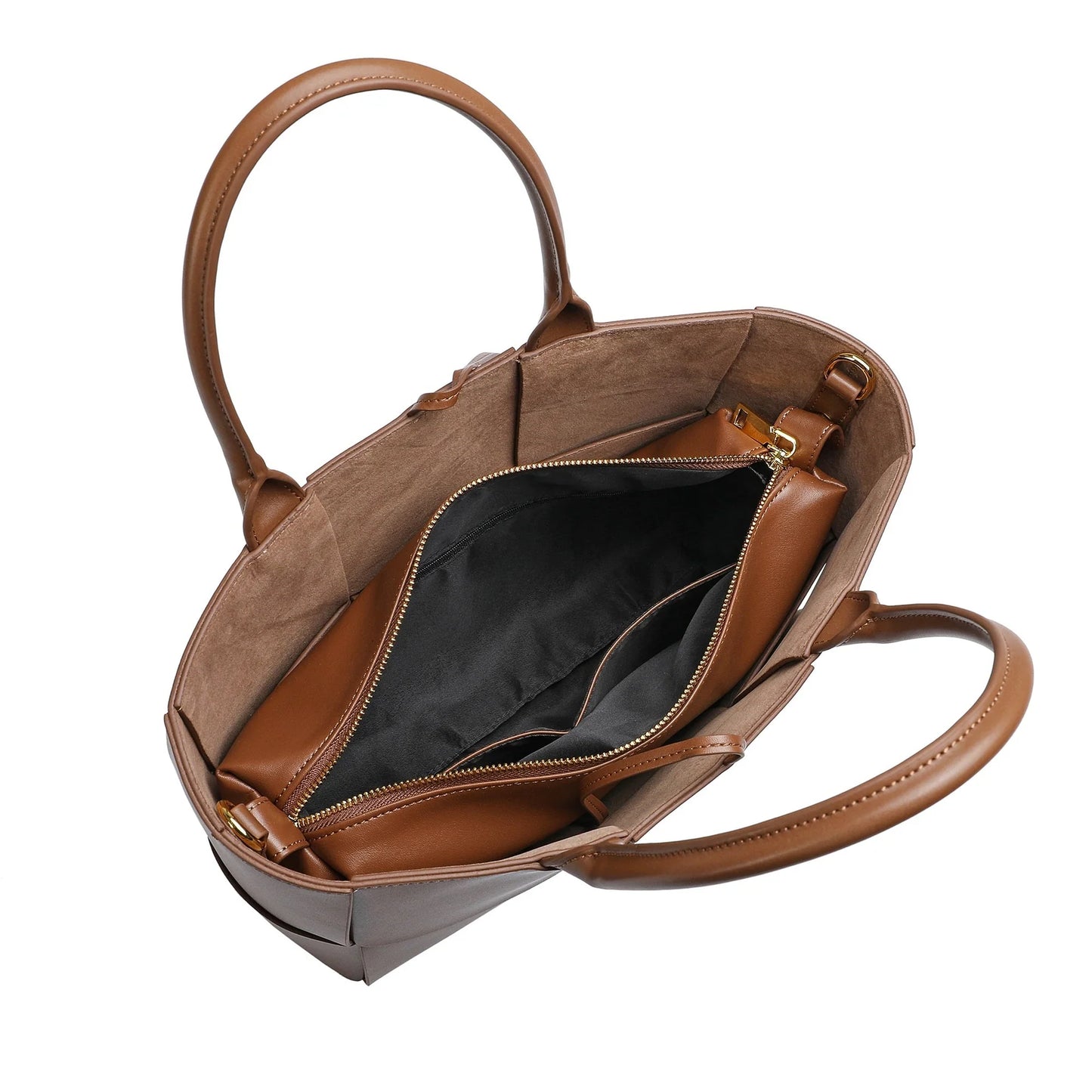 Woven Smooth Leather Tote
