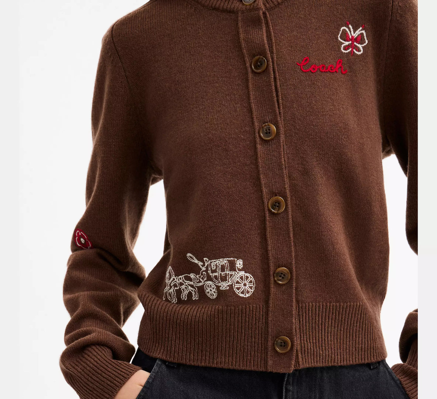Playful Embroidered Cardigan