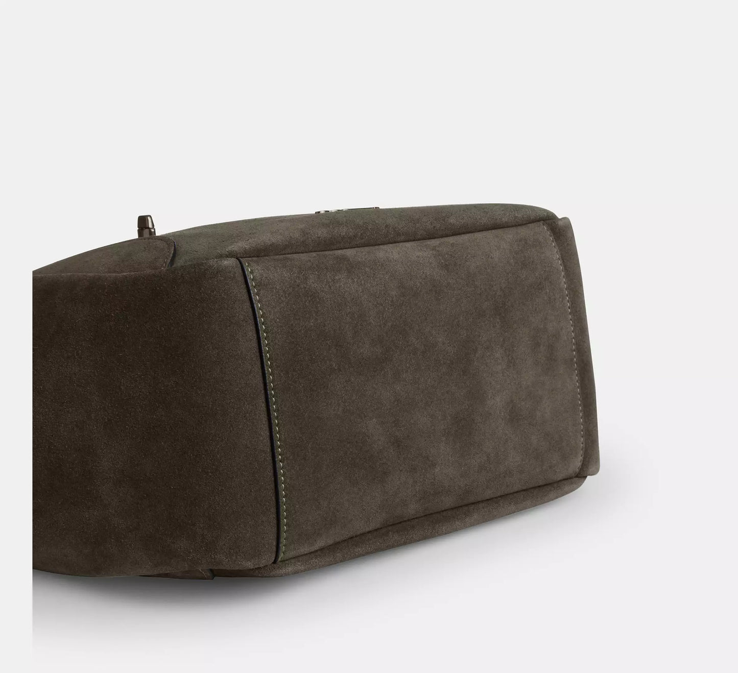Hadley Turnlock Tote Bag Suede