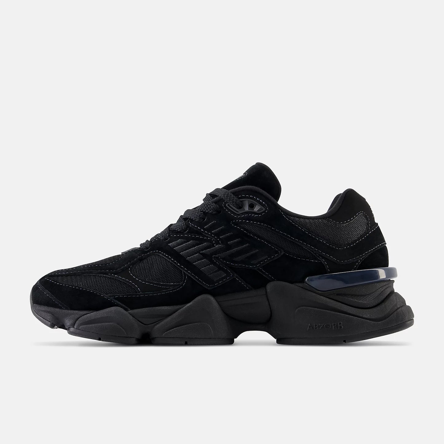 9060 Triple Black Suede