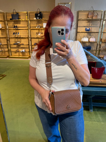 Thea hasır suet crossbody