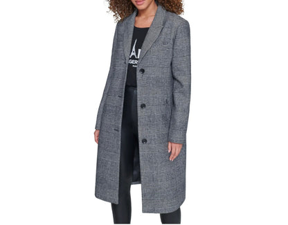 Karl Lagerfeld PLAID TOP COAT